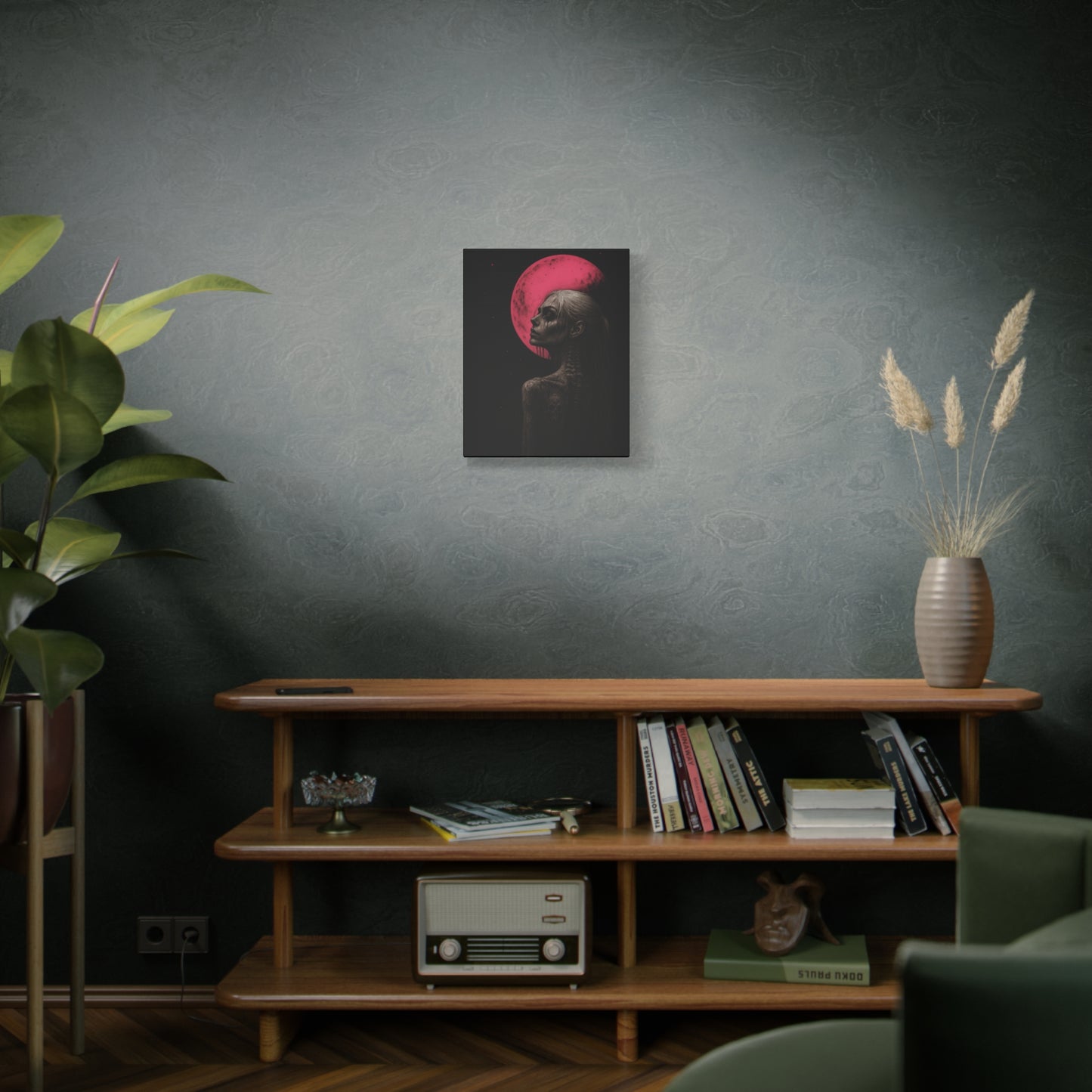 Hot Pink Moon Canvas Print
