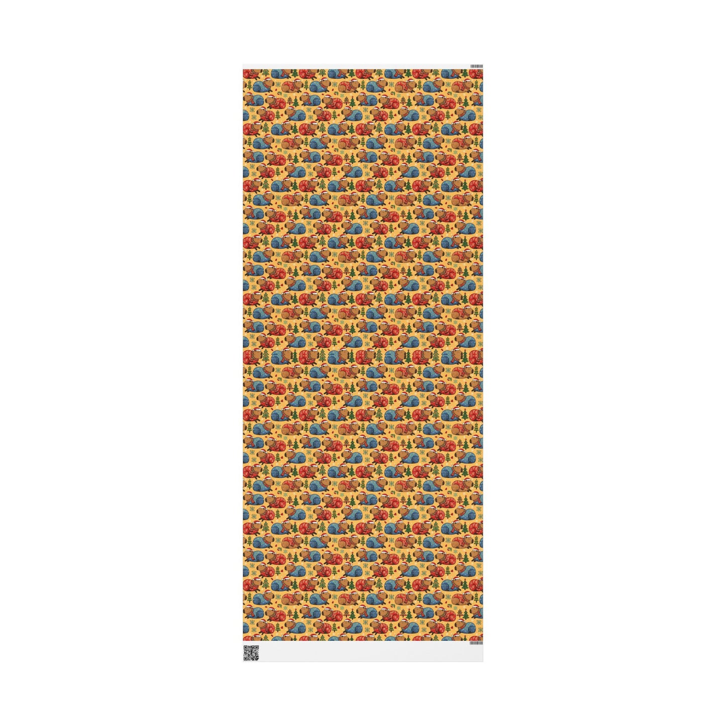 Christmas Capybaras Wrapping Paper - Yellow