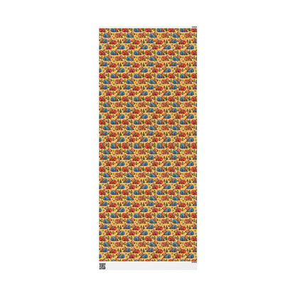 Christmas Capybaras Wrapping Paper - Yellow