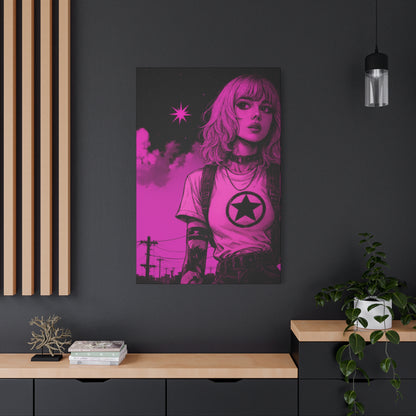 Neon Fright Glow Matte Canvas Wall Art