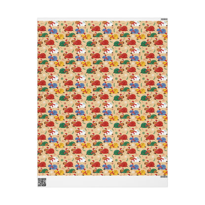 The Sleepiest Christmas Capybara Wrapping Paper — Multi-Color Holiday Animal Gift Wrap a