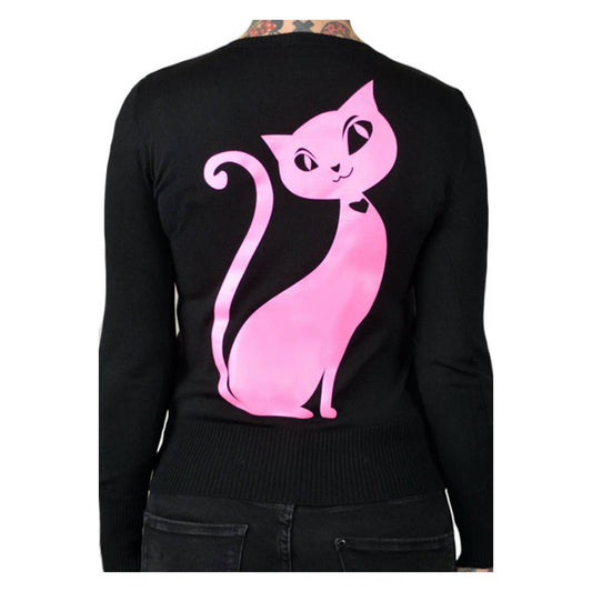 Cárdigan gráfico para mujer CALL ME KITTY CAT