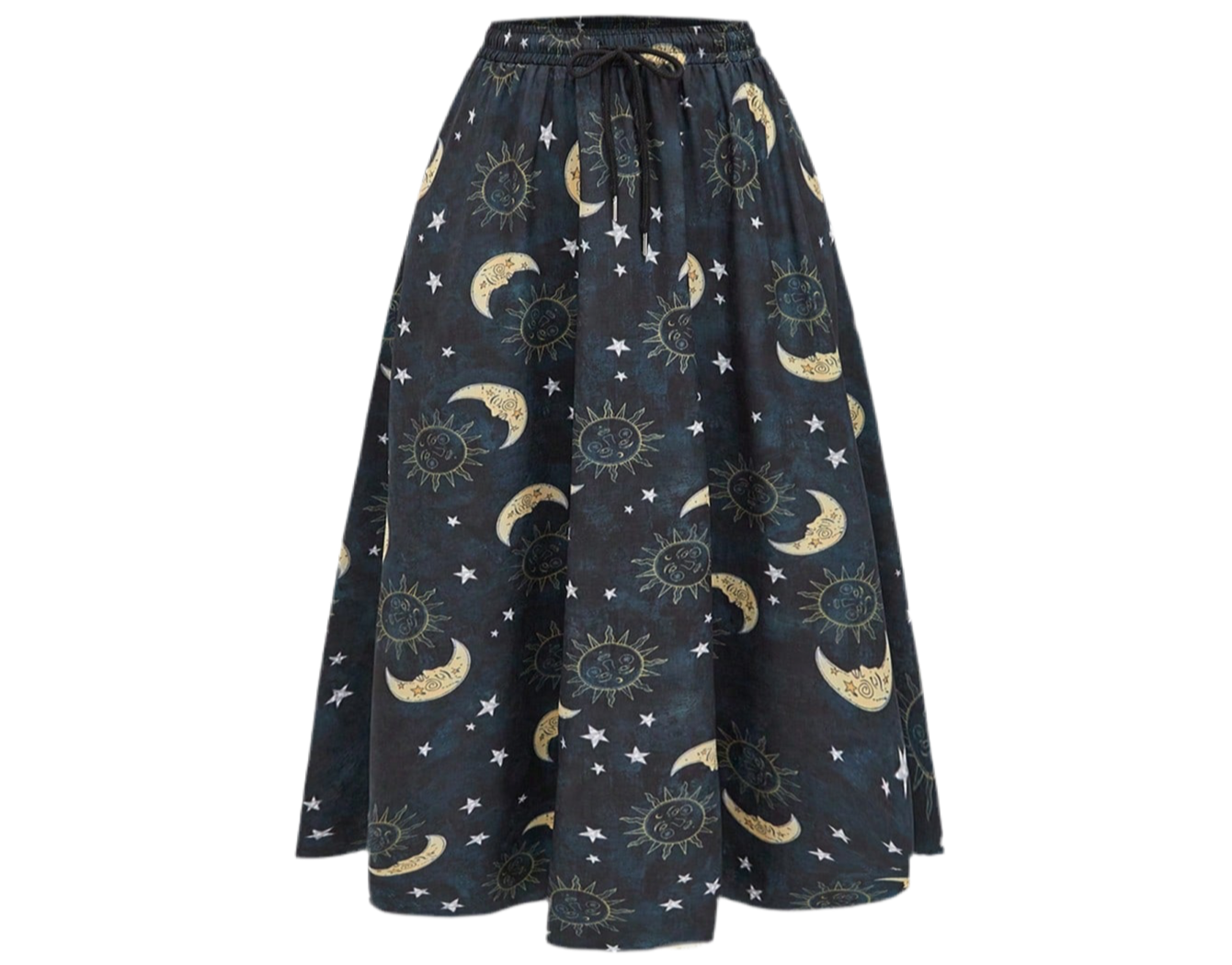 Gothic two-piece set with dark botanical print - alternative fashion featuring tank top and midi skirt in inclusive sizing S-5X4