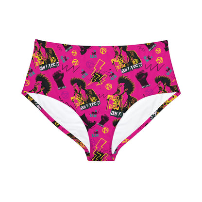 Pink punk high-waist underwear - alternative fashion basics featuring feminine edge and inclusive sizing S-5XL