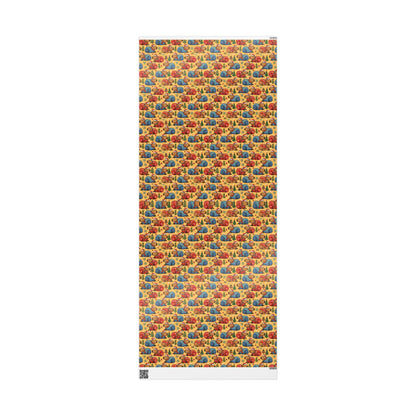 Christmas Capybaras Wrapping Paper - Yellow