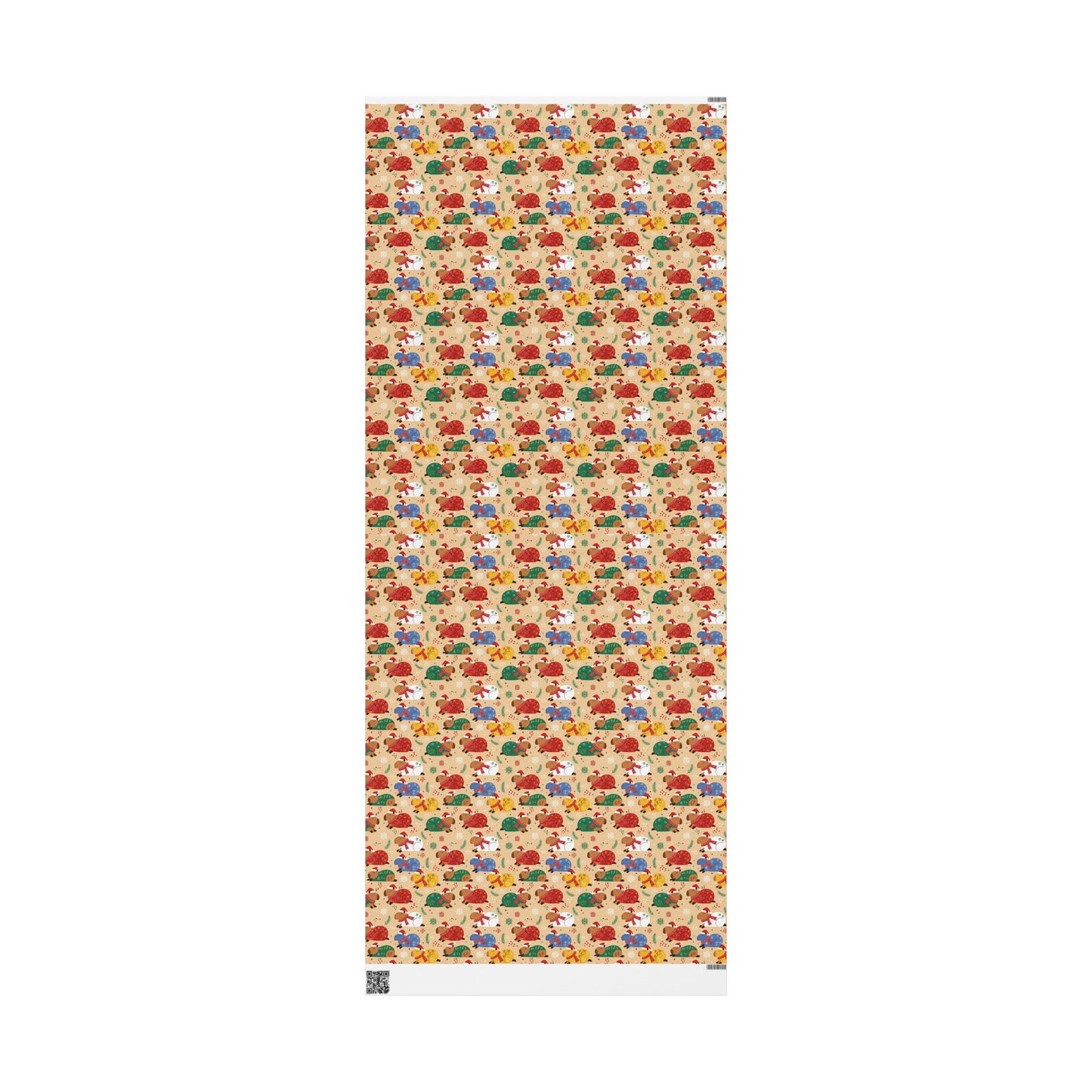 The Sleepiest Christmas Capybara Wrapping Paper — Multi-Color Holiday Animal Gift Wrap a