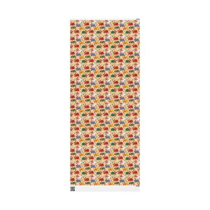 The Sleepiest Christmas Capybara Wrapping Paper — Multi-Color Holiday Animal Gift Wrap a
