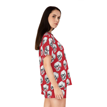 Conjunto de ropa de estar por casa con calavera rebelde