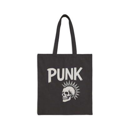 Punk Skull Canvas Tote Bag