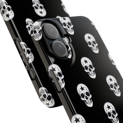 Funda para teléfono con calaveras rebeldes