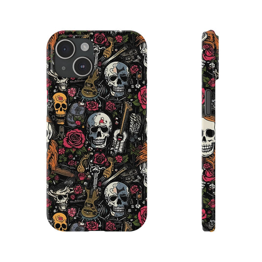 Phone Case - Pink Rock N Rose Design