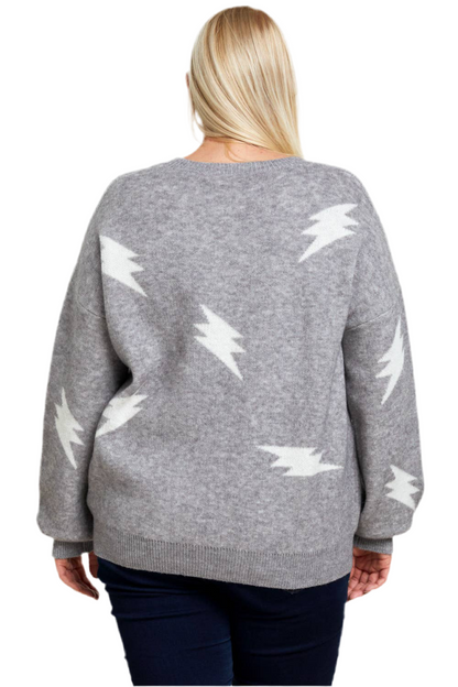 Oversized gothic knit sweater with bold print
Punk rock oversized knit sweater in black and white
Alternative fashion oversized sweater with grunge design
