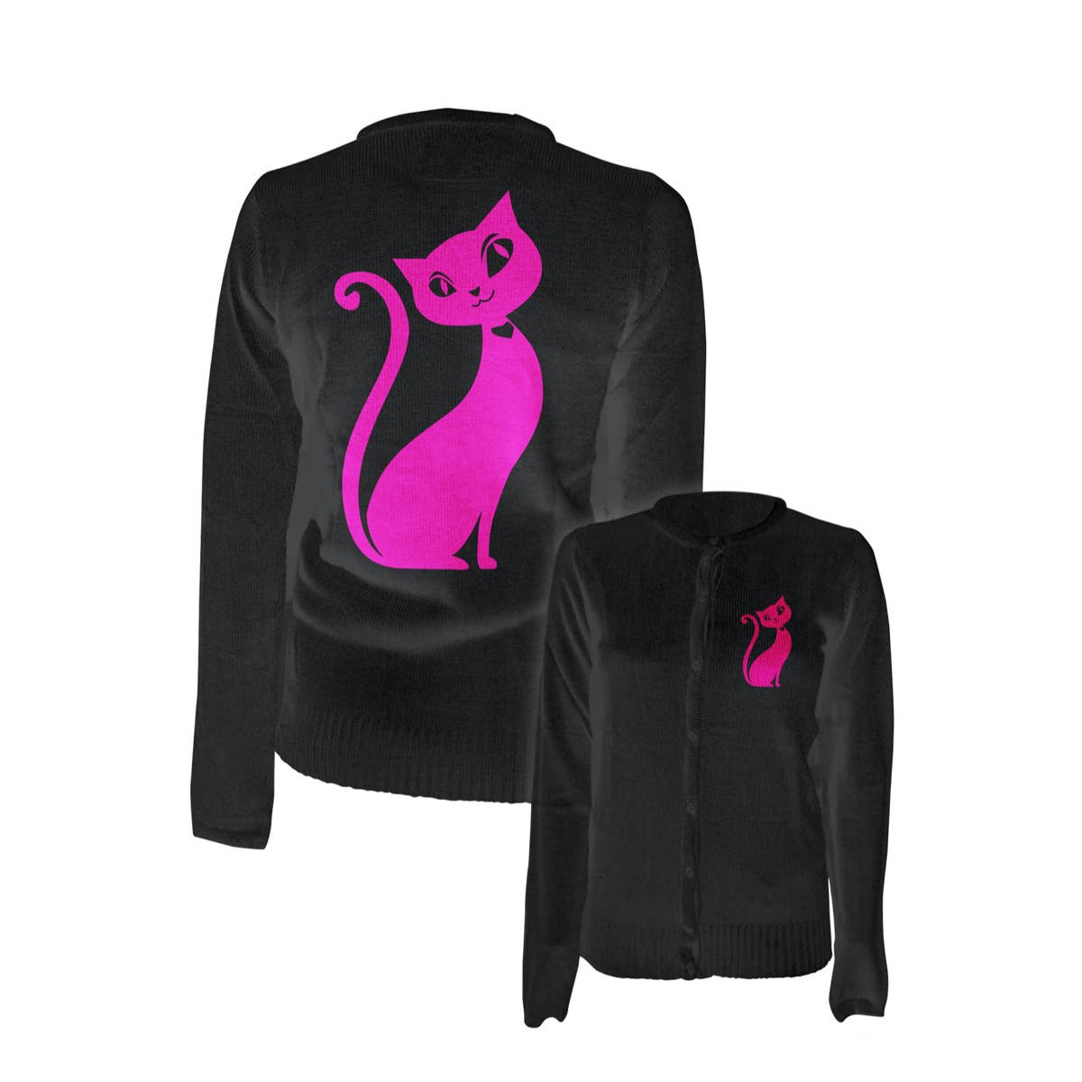 Cárdigan gráfico para mujer CALL ME KITTY CAT