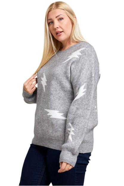 Oversized gothic knit sweater with bold print
Punk rock oversized knit sweater in black and white
Alternative fashion oversized sweater with grunge design
