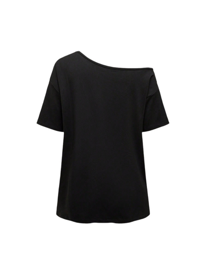 Alternative black cat t-shirt with drop shoulder - casual summer fashion featuring mystical feline design and inclusive sizing S-5XL