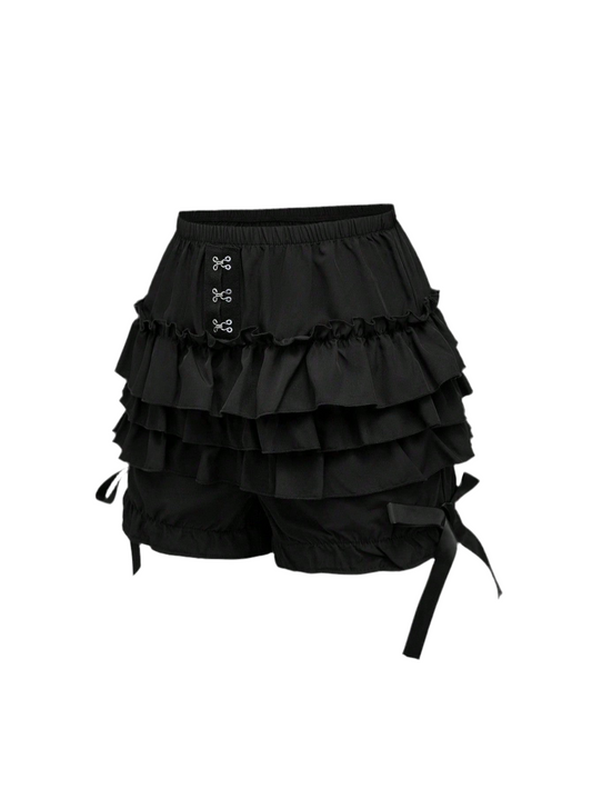 Midnight Goth Bowknot Shorts