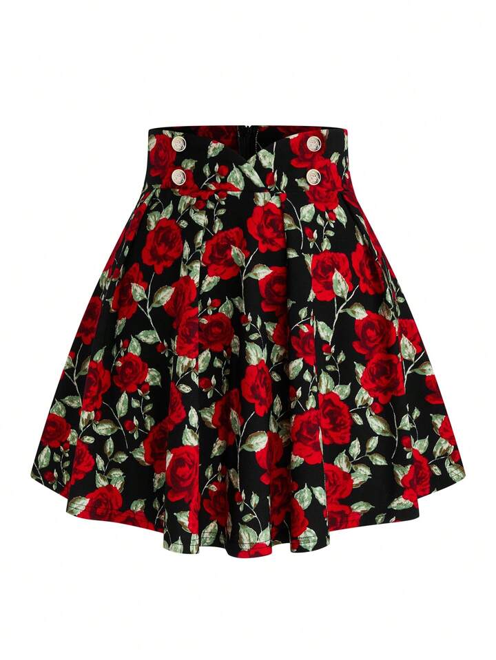Gothic pleated mini skirt in dark design - alternative fashion featuring sweet-meets-dark style with inclusive sizing S-5XL