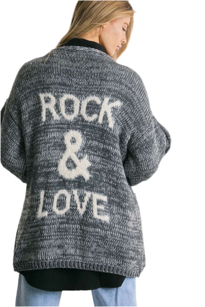 Long sleeve gothic knit cardigan in open-front style
Relaxed fit knit cardigan for punk rock layering
Alternative fashion cardigan in oversized gothic design