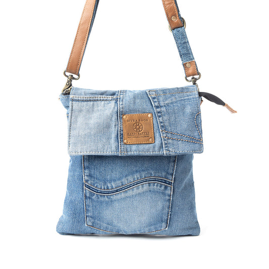 Myra Jaycee's Day “Upcycled” Denim Crossbody Bag