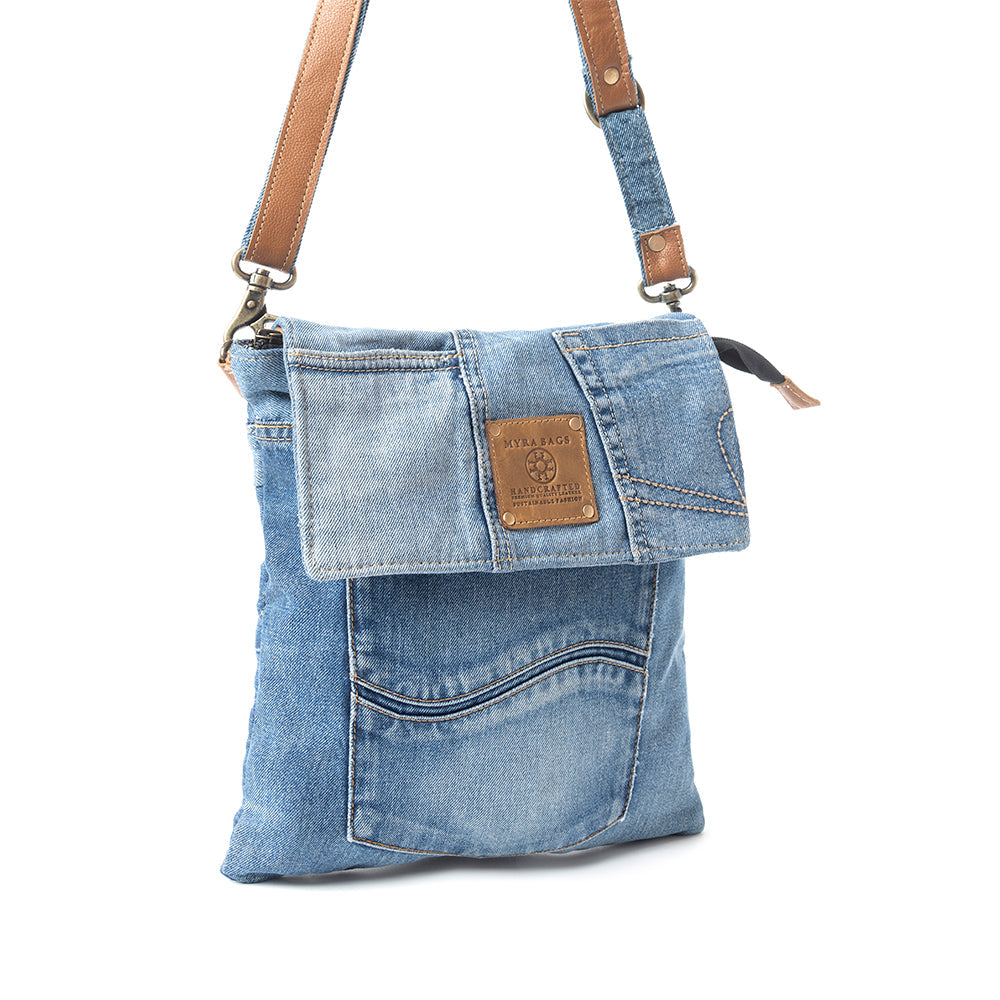 Myra Jaycee's Day “Upcycled” Denim Crossbody Bag