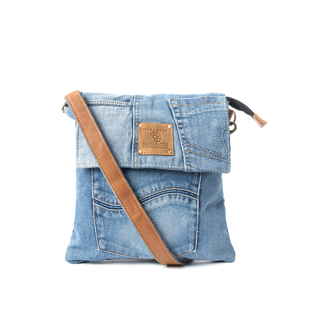 Myra Jaycee's Day “Upcycled” Denim Crossbody Bag