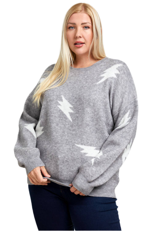 Oversized gothic knit sweater with bold print
Punk rock oversized knit sweater in black and white
Alternative fashion oversized sweater with grunge design
