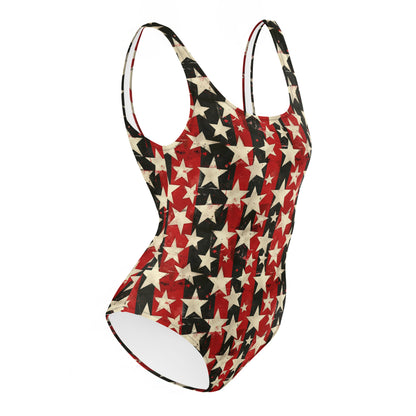 Rogue Stars one-piece swimsuit with gothic star motif
Alternative fashion punk rock swimsuit