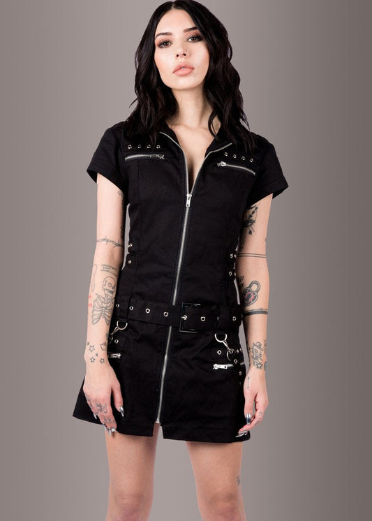 Macabre Heartdrop Goth Mini Dress