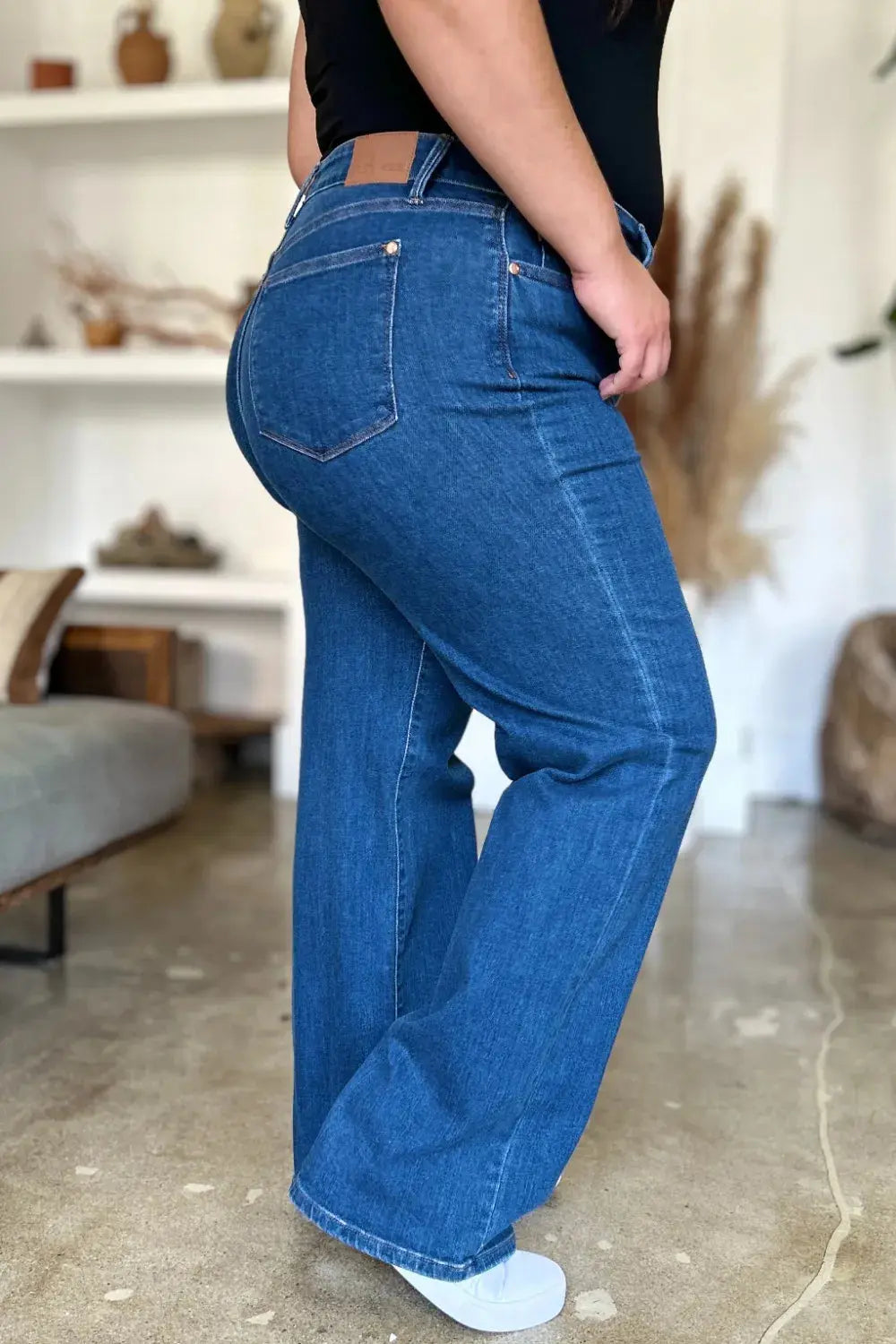 Full Size High Rise Straight Leg Judy Blue Jeans