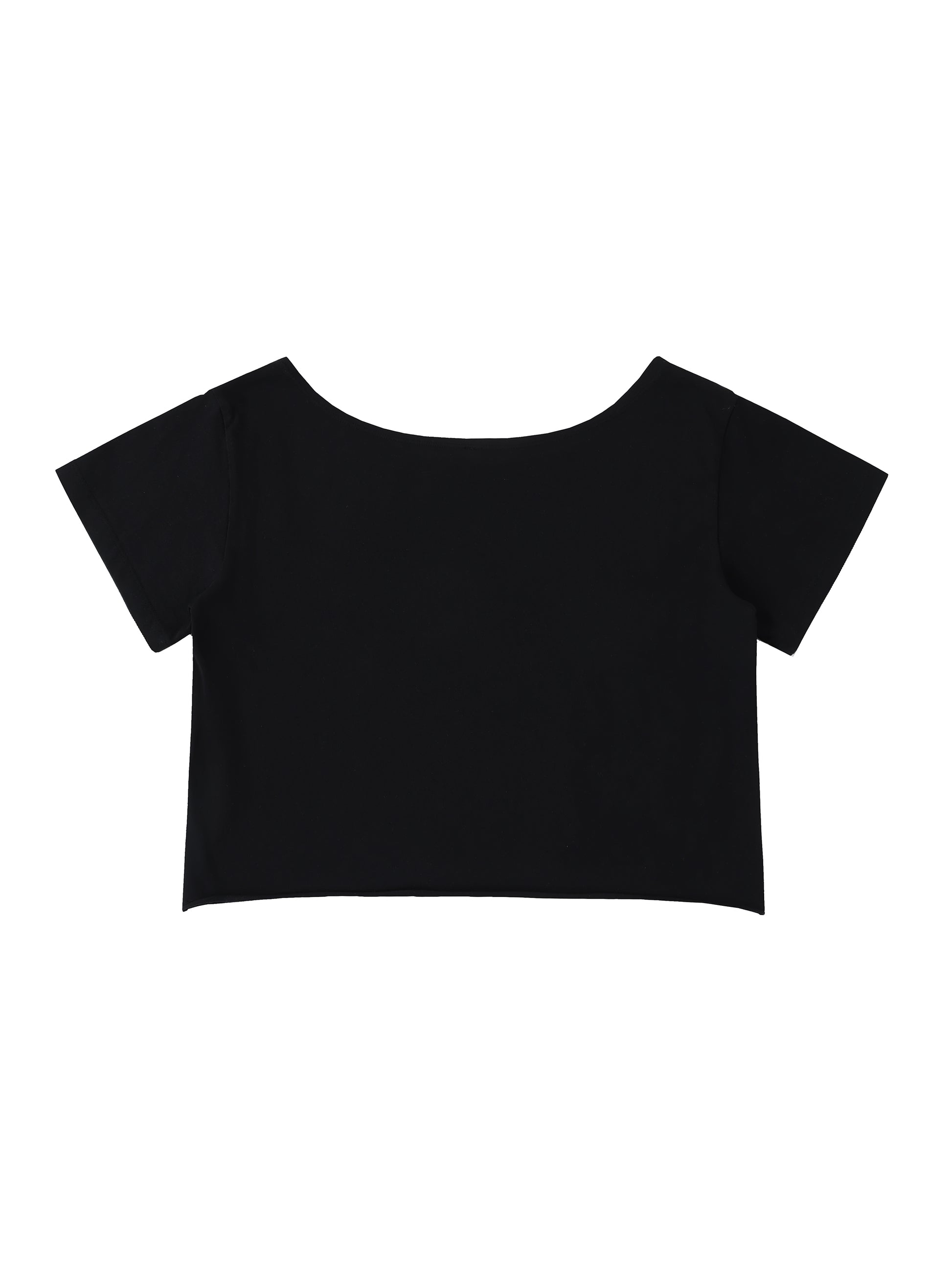 Bonewhite Off-Shoulder gothic cotton t-shirt
Alternative fashion off-shoulder tee with rolled hem
Edgy punk rock off-shoulder top for women