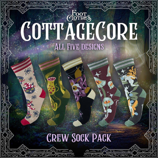 PREORDER Cottagecore Crew Sock Pack | 5 Designs